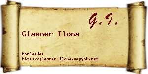 Glasner Ilona névjegykártya